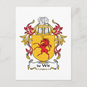 Cartão Postal de Wit Family Crest