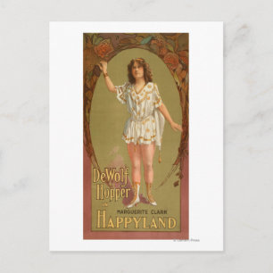 Cartão Postal De Wolf Hopper em Happyland Theater Poster