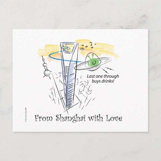 Cartão Postal De Xangai com amor (Frente)