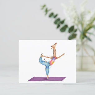 Cartão postal de yoga engraçado