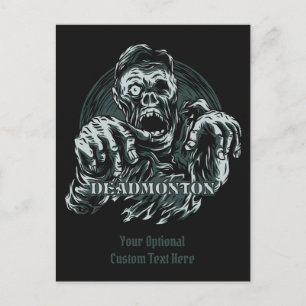 Cartão postal DEADMONTON de texto personalizado