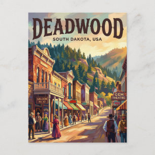Cartão Postal Deadwood, Dakota do Sul EUA