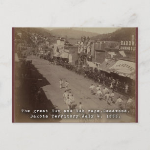 Cartão Postal Deadwood Hub e Hub Race 1888