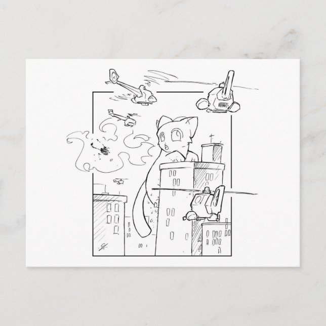 Cartão Postal Death Kitten (Frente)