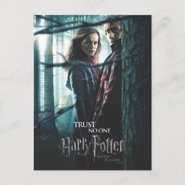 Cartão Postal Deathly Hallowly - Hermione e Ron (Frente)