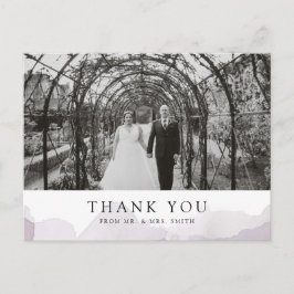 Cartão Postal Debonair Lavanda Weding Obrigado