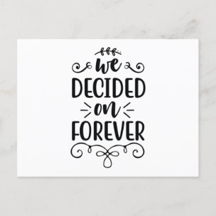 Cartão Postal Decidimos para sempre