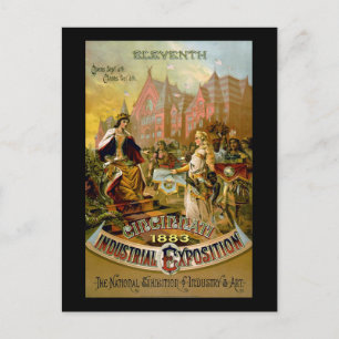Cartão Postal Décima Primeira Exposição Industrial Cincinnati