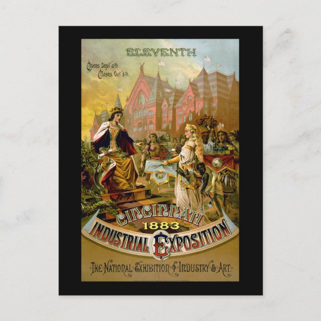Cartão Postal Décima Primeira Exposição Industrial Cincinnati (Frente)