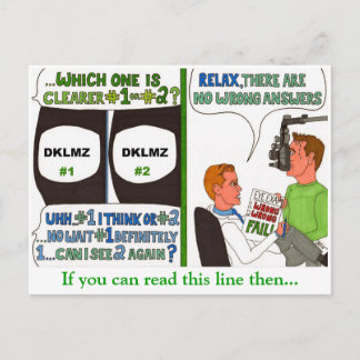 Cartão Postal Decisões difíceis no Médico dos Olhos