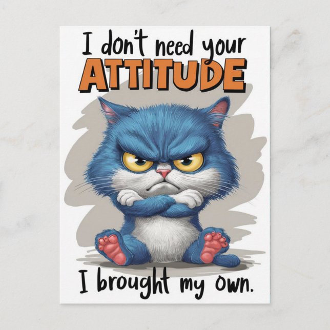 Cartão Postal Declaração de Defiant dos Fiery Felines (Frente)