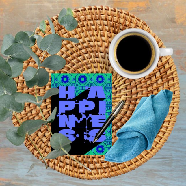 Cartão Postal Declaração de Felicidade de Abstrato Negrito (Criador carregado)