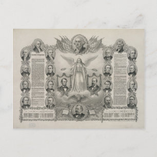 Cartão Postal Declaração de Independência dos EUA por Kurz & 