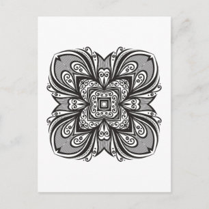 Cartão Postal Deco Black Square Inspirado