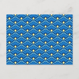 Cartão Postal Deco Chinês Espalhaços, Ocean Blue e Indigo