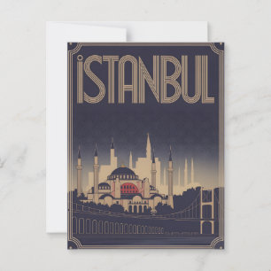 Cartão Postal Deco de arte de Istambul