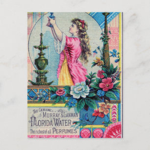 Cartão Postal Deco do victorian do anúncio do perfume do vintag