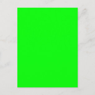 Cartão Postal Decor de Cor Neon Verde Que Você Pode Personaliza