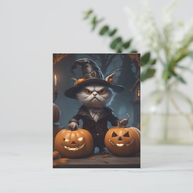 Cartão Postal decor de halloween (Em pé/Frente)