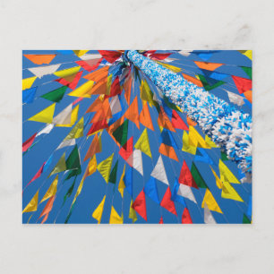 Cartão Postal Decoração de Bandeira Triangular