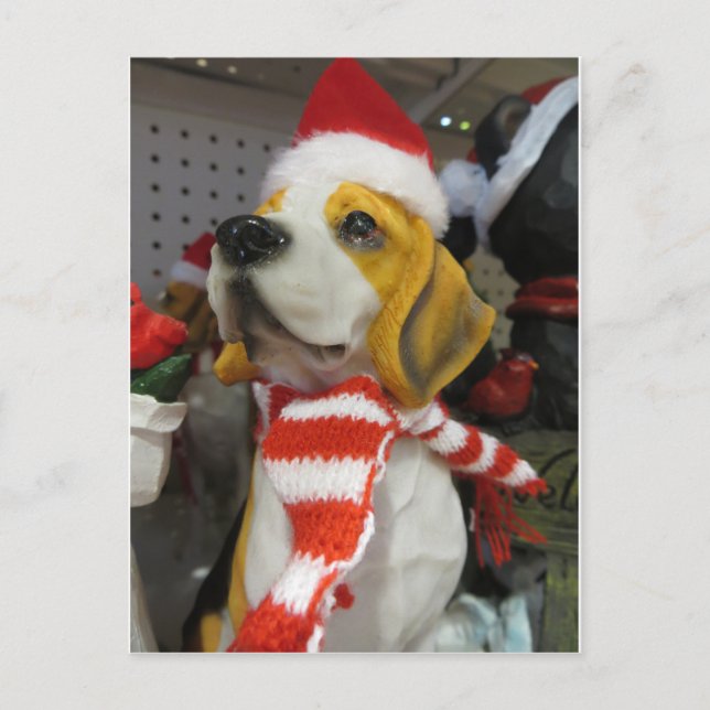 Cartão Postal Decoração de Cão de Caça (Frente)