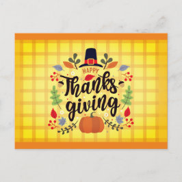Cartão Postal Decoração de Celebração de Ação de Graças