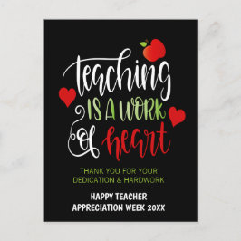 Cartão Postal Decoração de festa da Semana de apreciação dos pro