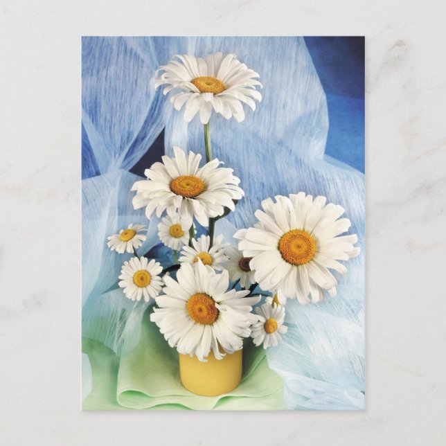 Cartão Postal Decoração de Margaridas (Frente)