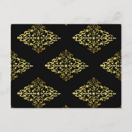 Cartão Postal Decoração Dourada elegante