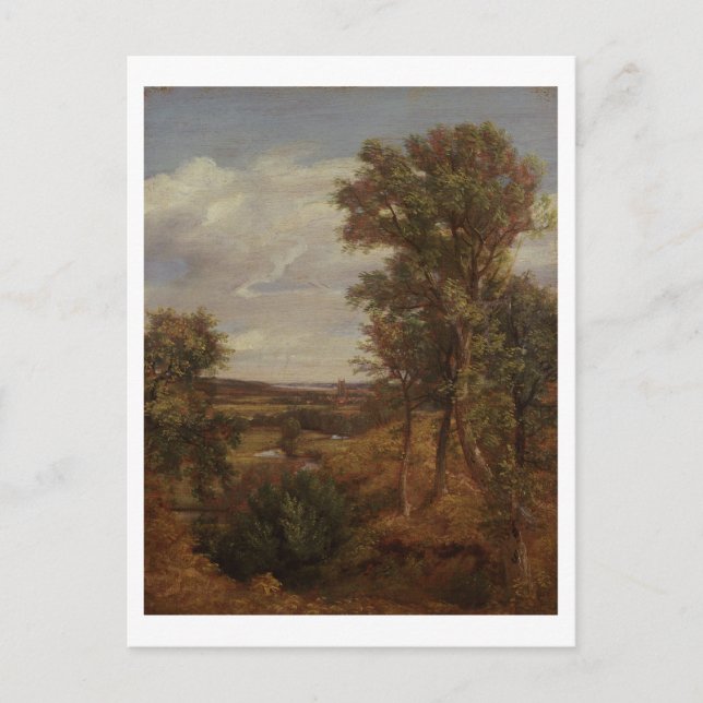Cartão Postal Dedham Vale, 1802 (óleo na canvas) (Frente)