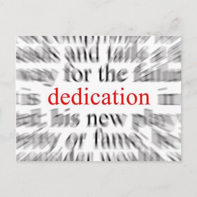 Cartão Postal Dedicação (Frente)