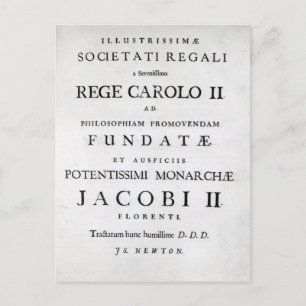 Cartão Postal Dedicação à Royal Society