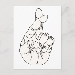 Cartão Postal Dedos Cruzados