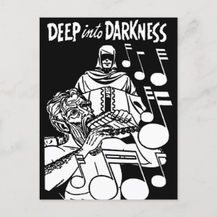 Cartão Postal Deep In Darkness Vintage História em quadrinhos Gr
