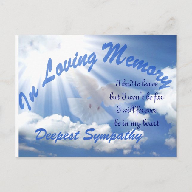 Cartão Postal Deepest Sympathy_ (Frente)