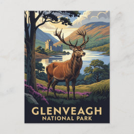 Cartão Postal Deer in Glenveagh National Park Ireland Viagem