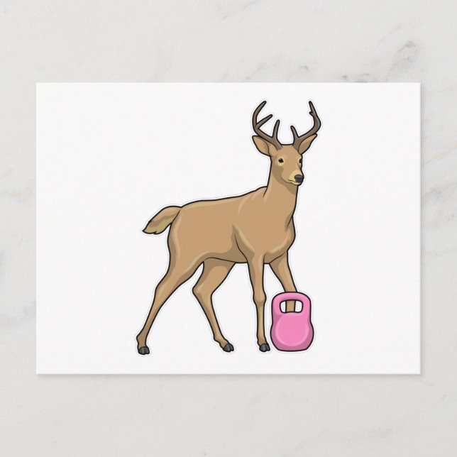 Cartão Postal Deer Malhação Dumbbell (Frente)