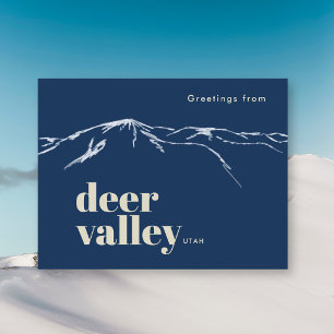 Cartão Postal Deer Valley Utah montanha rabiscada