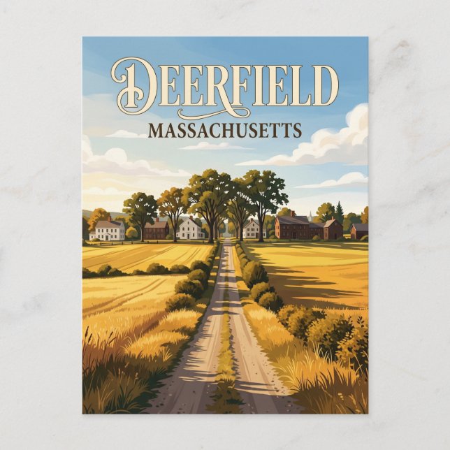 Cartão Postal Deerfield EUA (Frente)