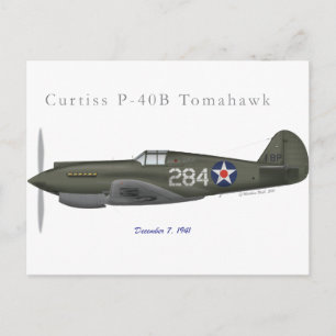 Cartão Postal Defesa de P-40B do Pearl Harbor