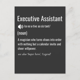 Cartão Postal Definição de Assistente Executivo