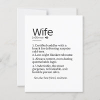 Definição de Esposa Engraçada e Corajosa