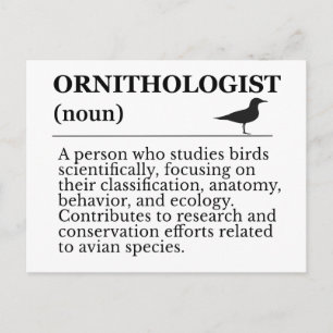 Cartão Postal Definição de Ornitólogo - Vogelkunde (Observação d