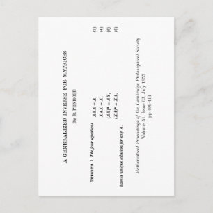 Cartão Postal Definições de Moore-Penrose