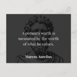 Cartão Postal Definindo Valor: Marcus Aurelius em Valores