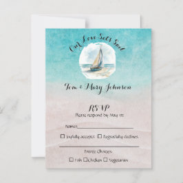 Cartão Postal Definir RSVP de Casamento de Velas