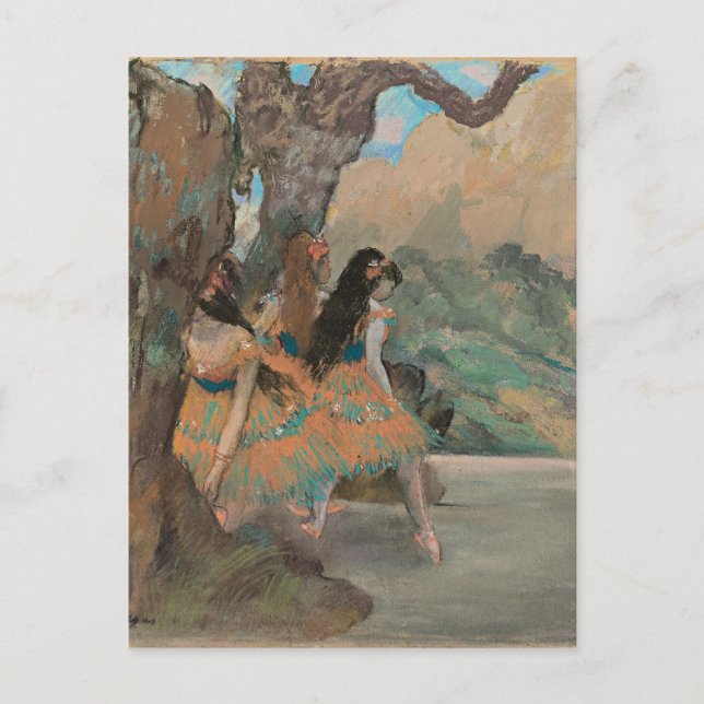 Cartão Postal Degas - Balé Dancers, 1877, (Frente)
