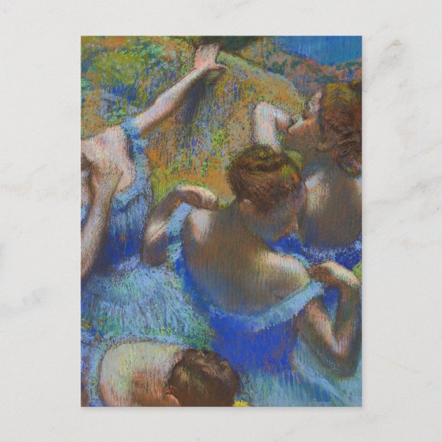 Cartão Postal Degas Blue Dancers Pastel Fine Art Masterpiece (Frente)