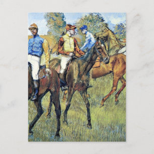 Cartão Postal Degas - Cavalos de Corrida, 1878, obra de arte