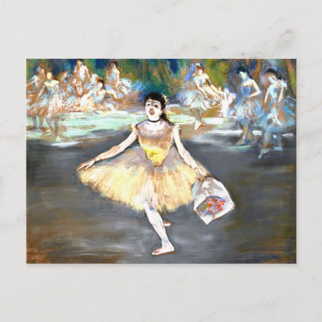 Cartão Postal Degas - Dançarina com um Buquê (Frente)
